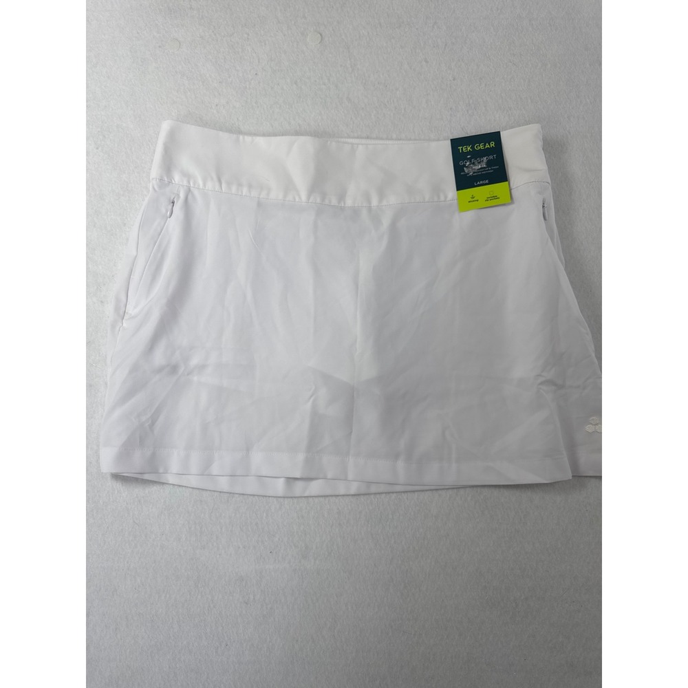 Tek Gear Womens Golf Skort White Athletic Performance Skirt WT12V305RS Large NEW